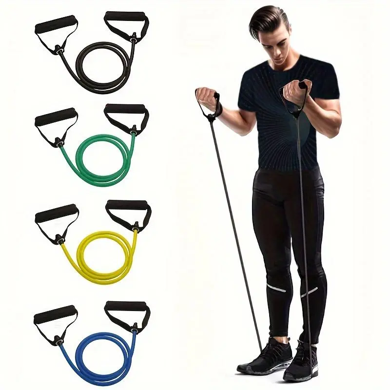 5-level Resistance Band with Handle, 1/2 Counts Resistance Band for Home Exercise & Strength Training, Fitness Equipment for Yoga, Pilates & Boxing