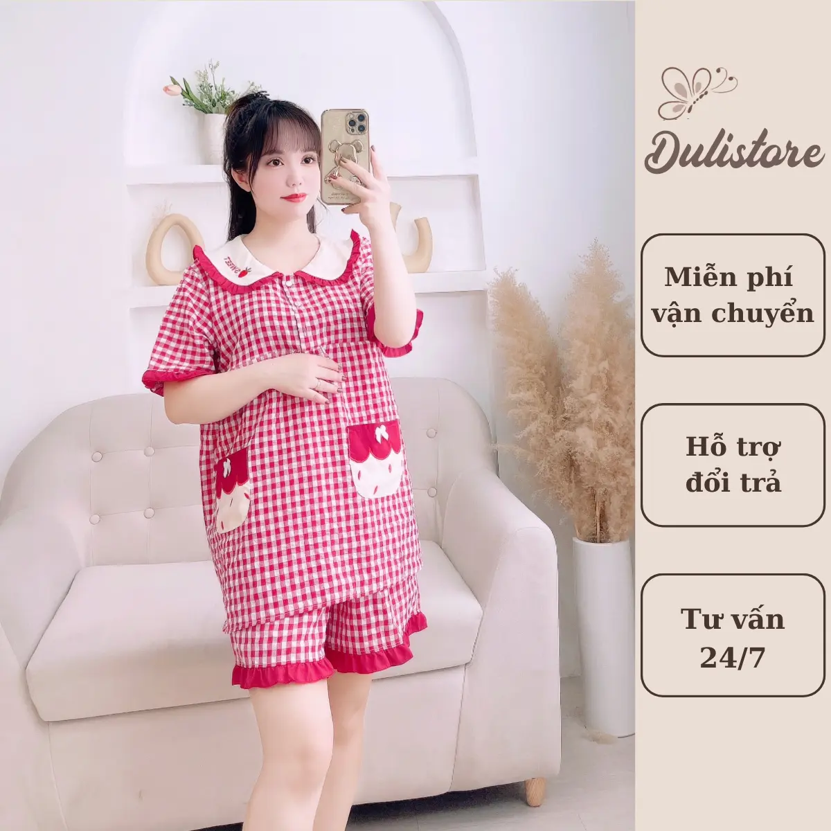 Đồ Bộ Bầu, Đồ Bộ Sau Sinh Cho Mẹ Đũi Mềm 45-65kg