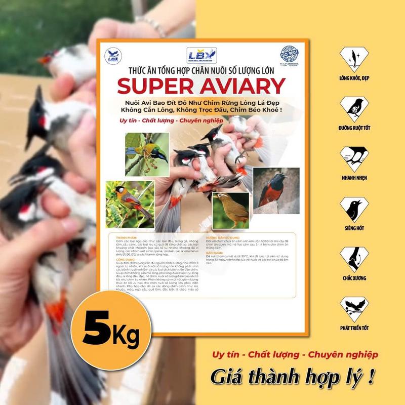 Bao 5kg SUPER AVIARY - Thức ăn tổng hợp chăn nuôi số lượng lớn (5kg,10kg,20kg)