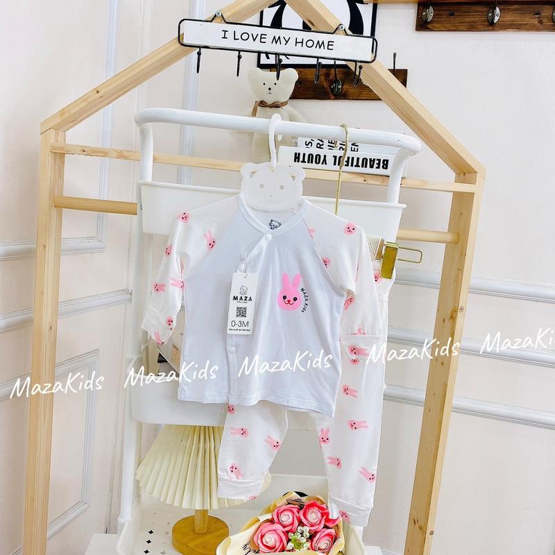 Bộ dài tay chất petit quần cạp cao đáp đũng mềm mát cho bé trai bé gái sơ sinh 3