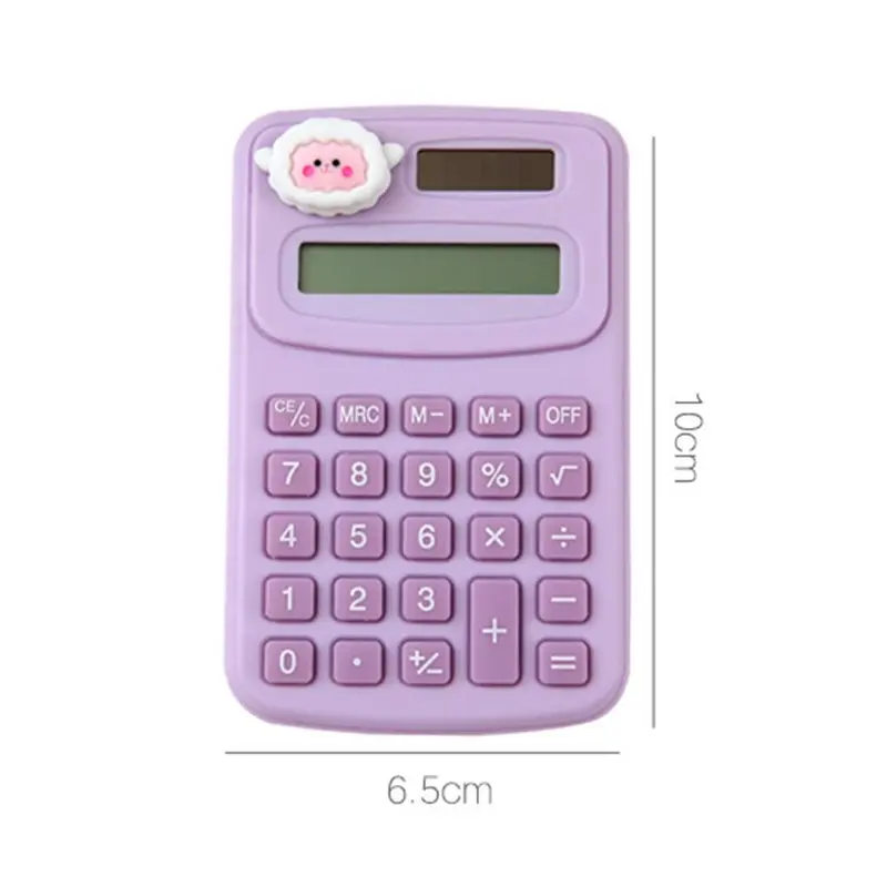 Máy Tính Mini, Chất Liệu Nhựa Bền, 8 Chữ Số, Máy Tính Toán Học Dễ Thương, Cầm Tay, Thiết Kế Hoạt Hình, Thích Hợp Sử Dụng Trong Văn Phòng, Tính Toán 2