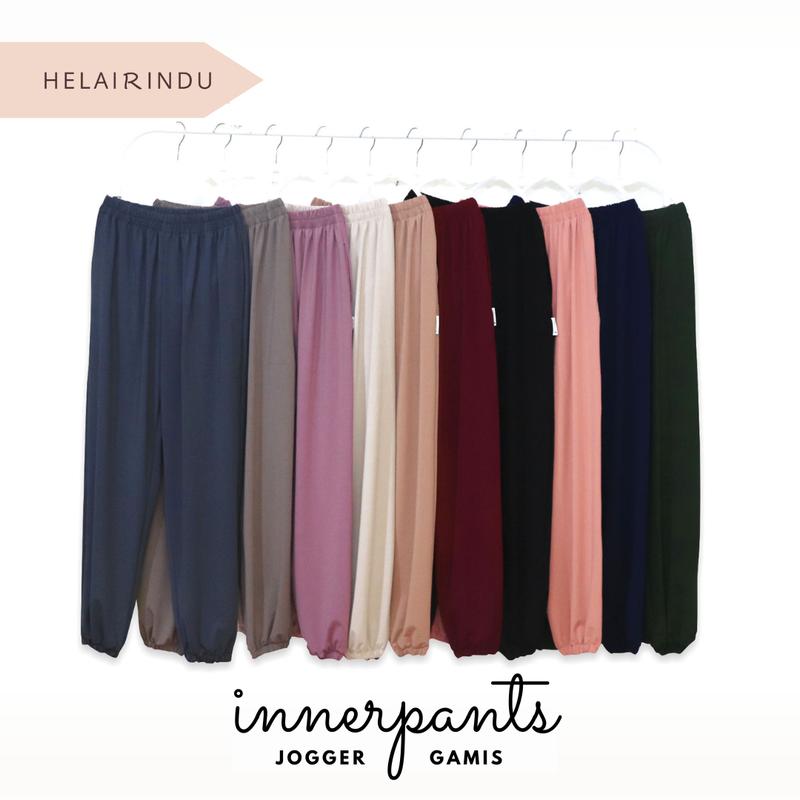 Product Introduction of HELAIRINDU - Celana Wanita Panjang Kekinian Celamis (Celana Dalam Gamis) Jogger Pants Ukuran Standar / M 1