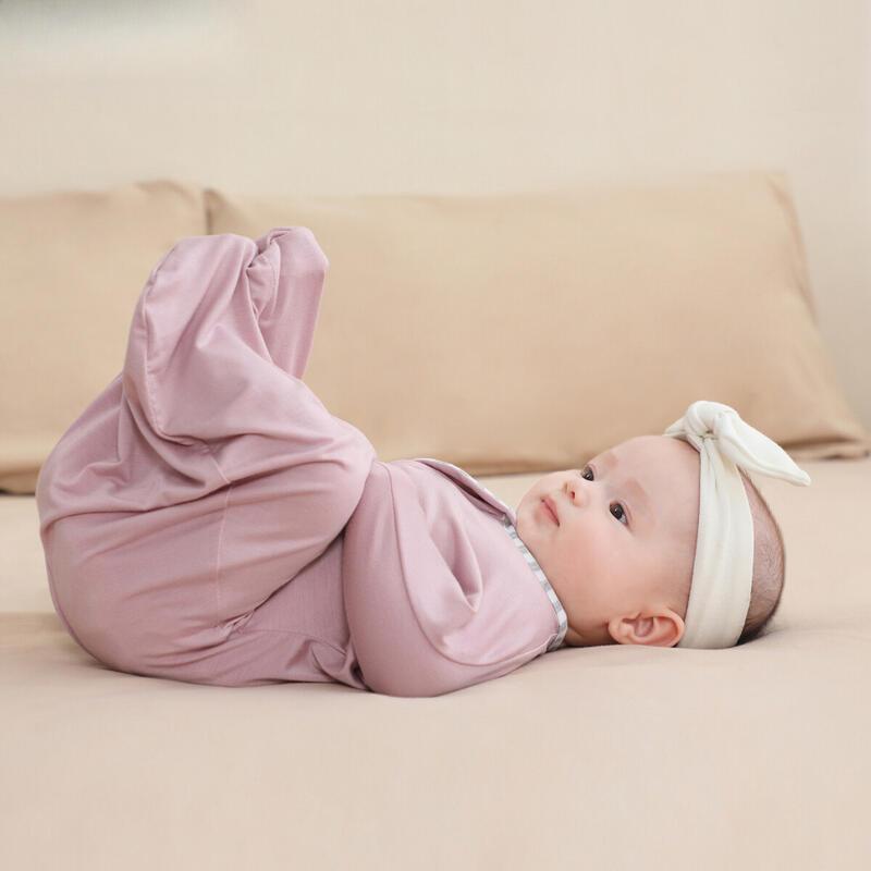 Snow Owl ผ้าห่อตัวเด็ก ผ้าโมดอลยืดหยุ่นสูง ป้องกันการร้องไห้ ผ้าห่มป้องกันการเตะ ถุงนอน เหมาะสำหรับท