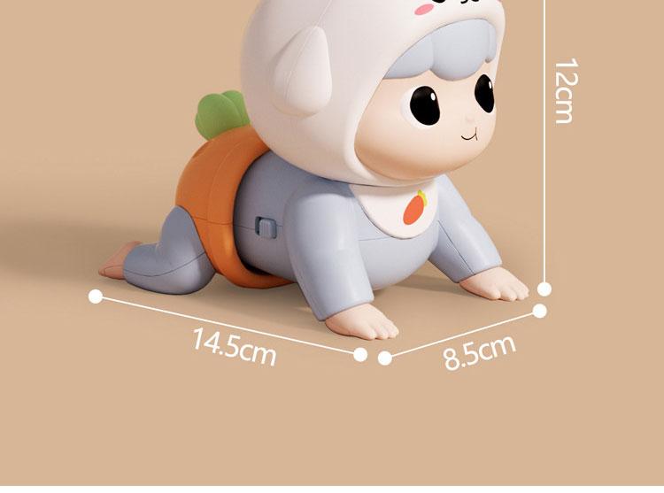 Product Introduction of Baby's head up crawling guidance toy Baby puzzle training guidance crawling robot toys 7