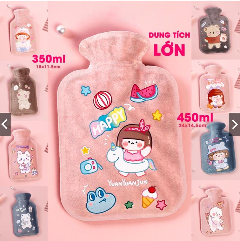 Túi Chườm Giữ Nhiệt Nóng Lạnh Giảm Đau Bụng Kinh Cute Hình Động Vật Dễ Thương