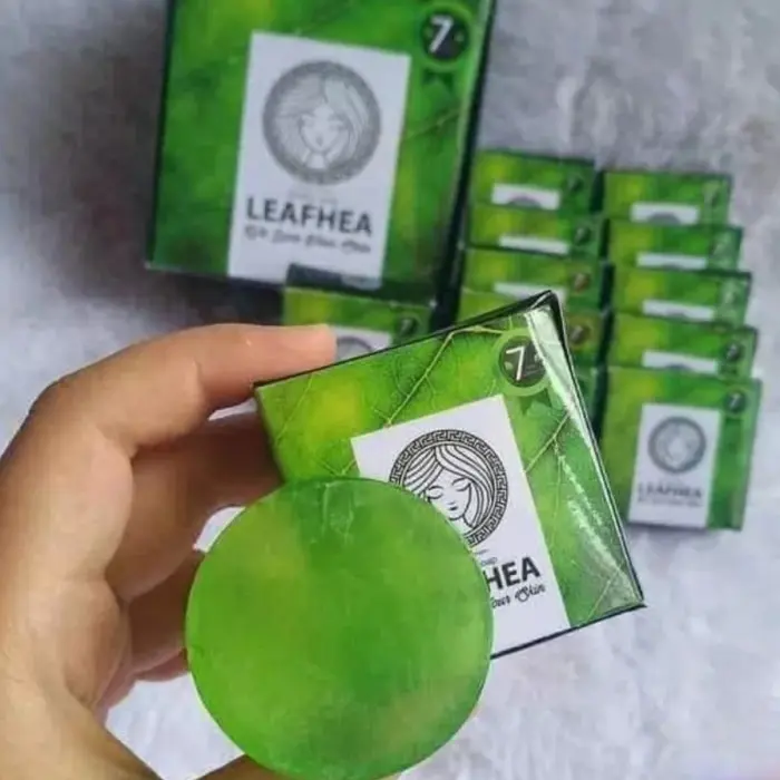 4 Pcs Sabun Leafhea sabun wajah dan badan mencerahkan mengencangkan Soap Berminyak Hitam balok tumerik sabunaha 3