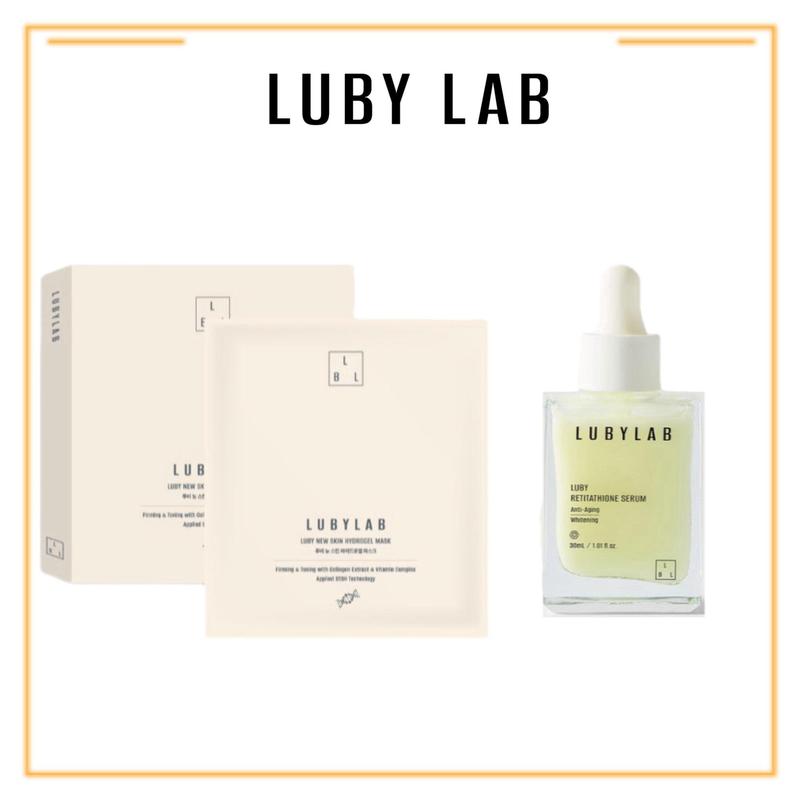 SN1219 - Combo Ủ Trắng mặt : Serum Retitathione Lubylab + 1 Hộp Mặt Nạ Thạch Hydrogel Lubylab 4 miếng