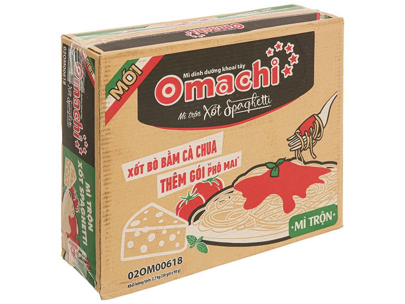 Thùng 30 gói mì trộn Omachi xốt Spaghetti 90g Ngon Khó Cưỡng Miến Food Cay mì  gói