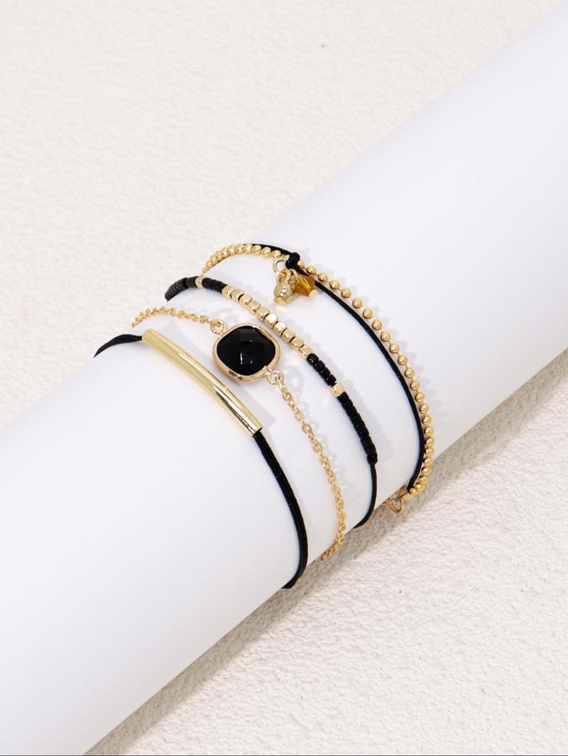 Product Introduction of Fashionable Artificial Gemstone Decorated Beaded Bracelet, Fashion Jewelry for Party, Daily Clothing Decor, Trendy All-match & Exquisite Jewelry for Birthday Gift 3