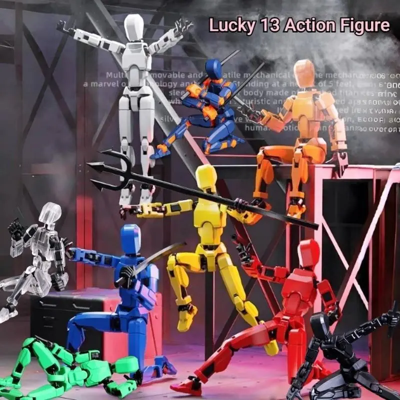 Lucky 13 Action Figure 3D Dummy 13 Robot Toy Movable Figures - TikTok ...