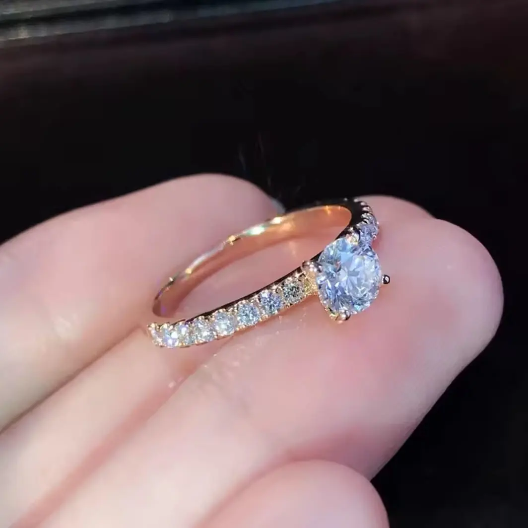 Cincin titanium permata baris elegan Premium Quality