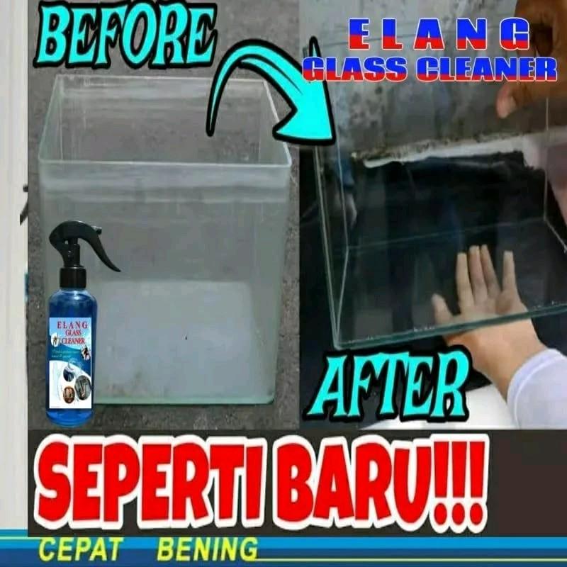 ELANG GLASS CLEANER CAIRAN PEMBERSIH KACA,Pembersih noda ringan dan jamur pada kaca spion mobil, kaca gedung, kaca kamar mandi,kaca jendela rumah Spray Kain 7