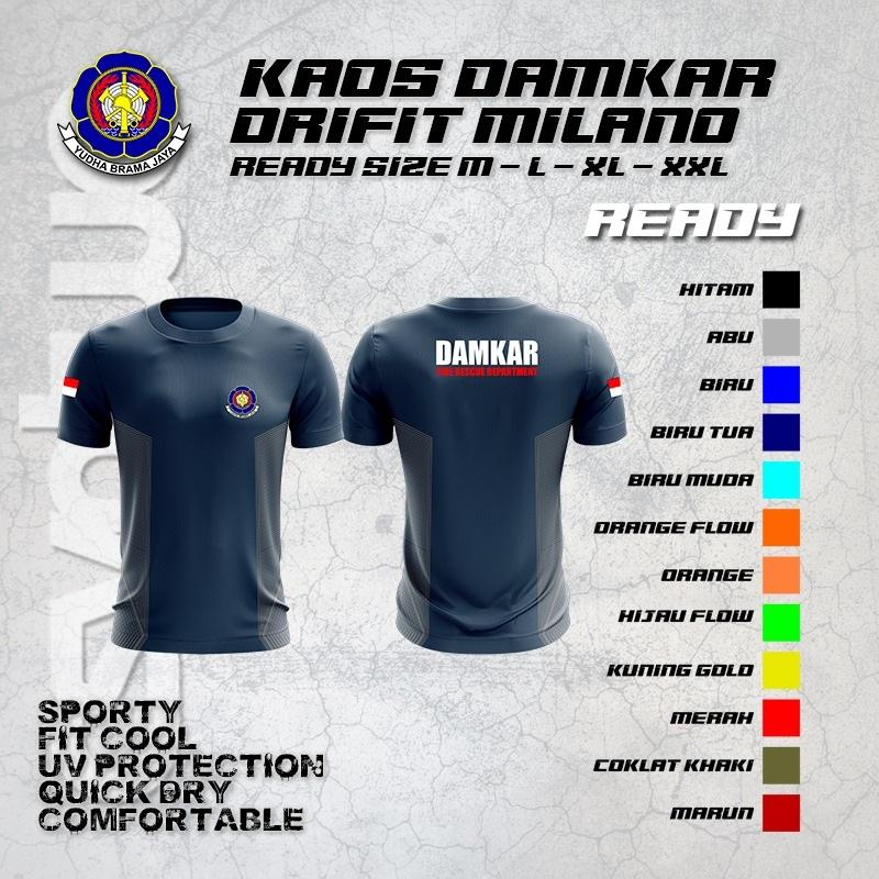 Kaos Damkar Dryfit / Kaos Damkar Bahan Dryfit milano Premium 3
