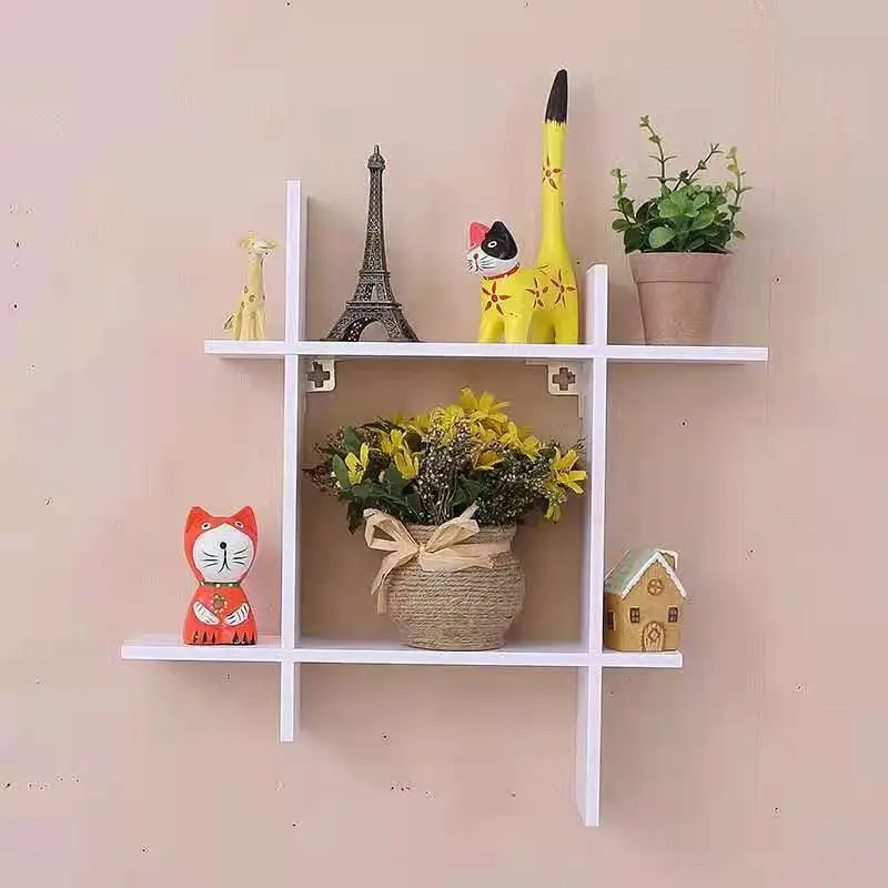 Modern 1 Square Wall Shelf Decor Hanging Frame Decoration Creative Wall Stand Rack Multi-Lattice