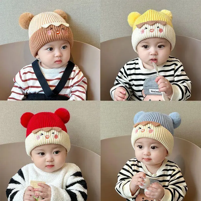 Mũ Len Dệt Kim, Dày Dặn Và Ấm Áp, Phong Cách Hàn Quốc, Dành Cho Bé Trai Và Bé Gái, Thích Hợp Cho Mùa Thu Và Mùa Đông, Mũ Bịt Tai Mùa Đông Dễ Thương, Năm 2025