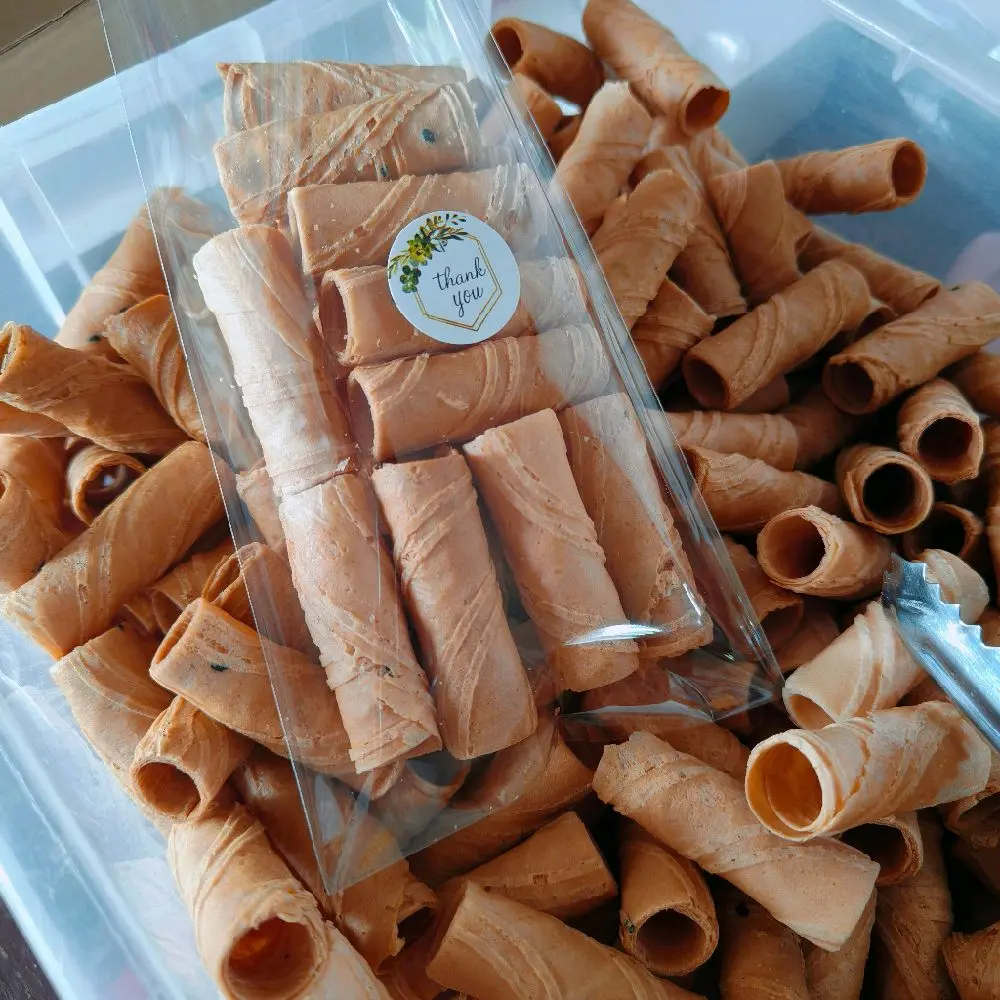 ทองม้วน กะทิสูตรโบราณ ปริมาณ 80 กรัม หอม กรอบ หวานพอดี