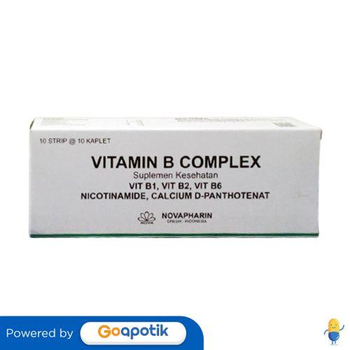 Gambar VITAMIN B COMPLEX NOVAPHARIN BOX 100 KAPLET dari Apotek Aulia Bekasi Utara by GoApotik Kota Bekasi Tokopedia