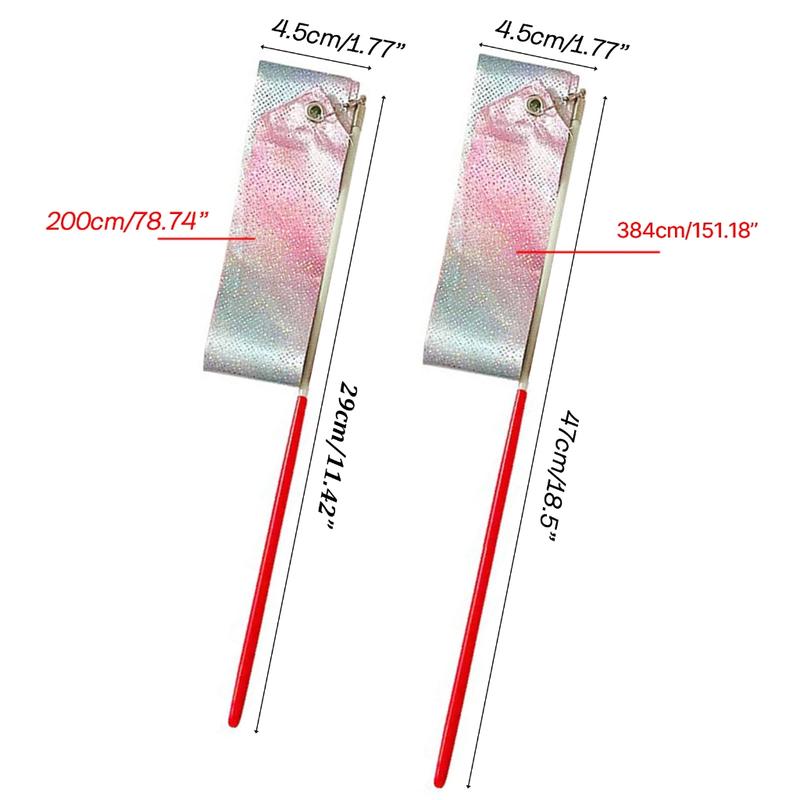 Product Introduction of Sparkling Dance Ribbon,Rhythmic Gymnastics Ribbons,Dancing Ribbon Streamers for Kids, Fits Dancer Twirling 0