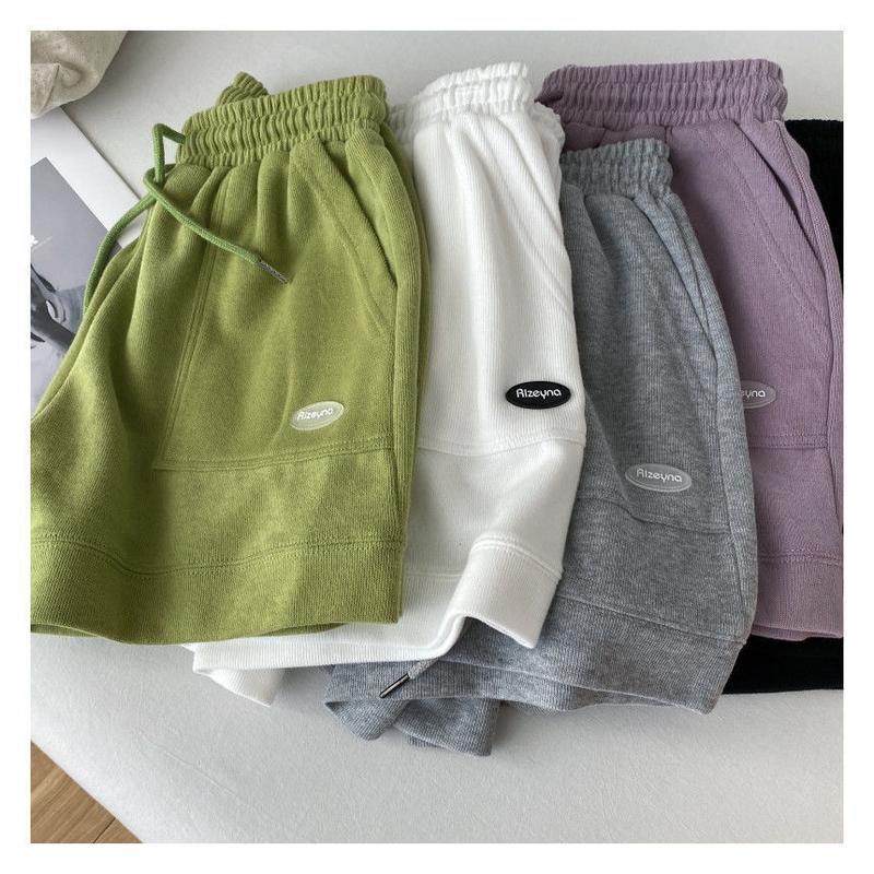 Product Introduction of 2024 High waisted slimming casual sports shorts for women's new Korean loose wide leg drawstring A-line pants 1