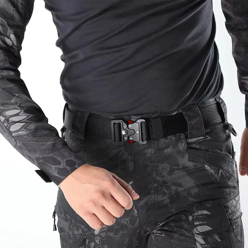 Thắt Lưng Nylon Vải Bố, Dành Cho Nam Và Nữ, Thắt Lưng Chiến Thuật, Đi Bộ Đường Dài Ngoài Trời, Thắt Lưng Khóa Chiến Thuật, Bền, Nhả Dây Nhanh 1