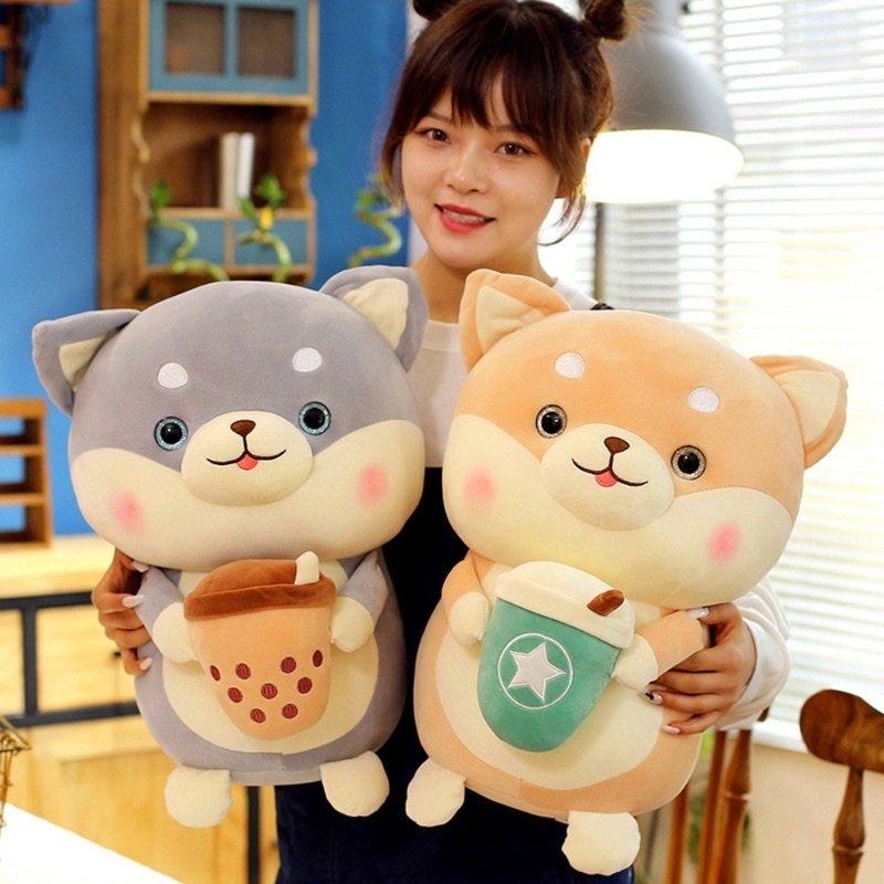 Thú Bông Chó Shiba Đáng Yêu Cho Bé size 25cm - gấu Ôm Trà Sữa Thú Nhồi Bông Toy