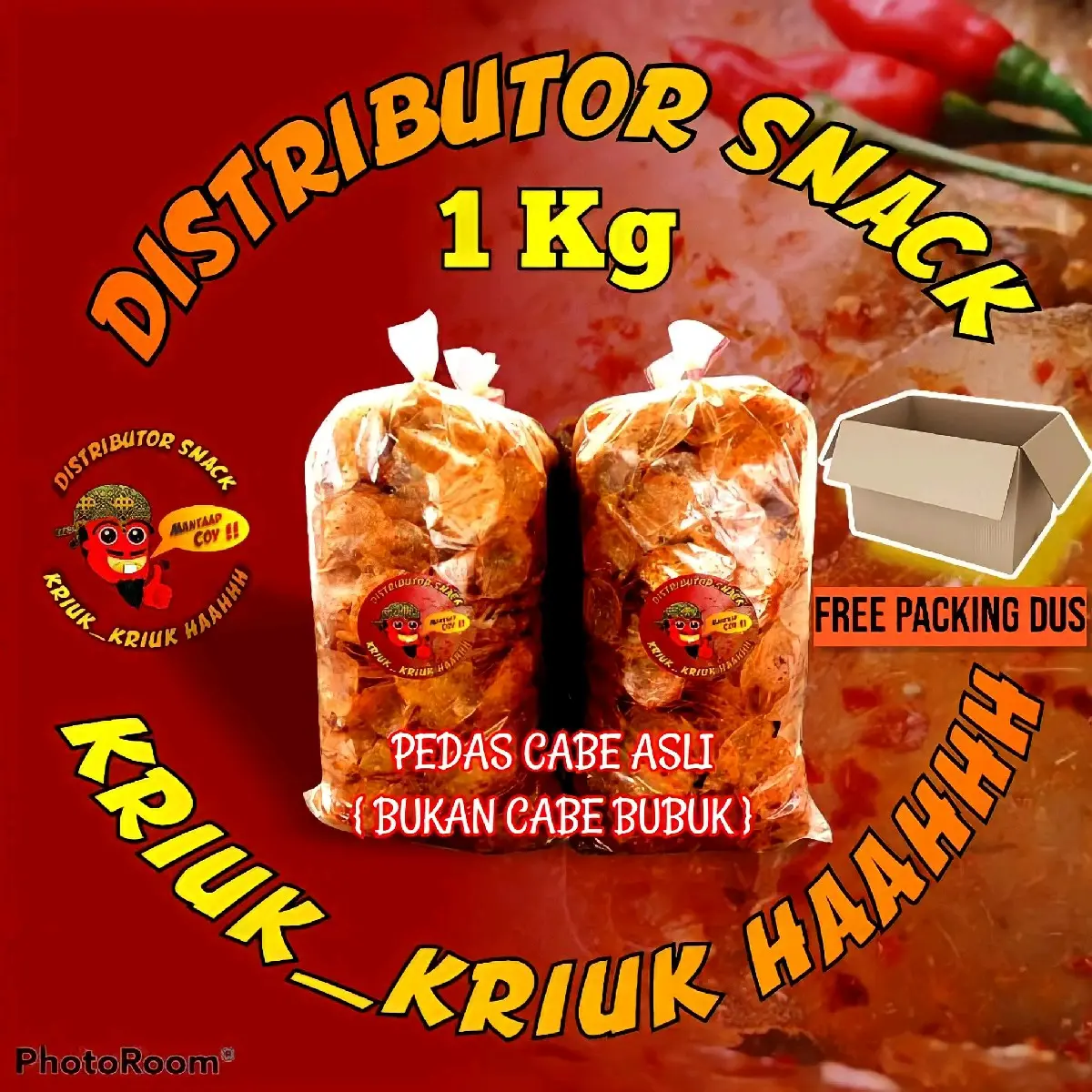 Mulya Snack Keripik Kaca Pedas Daun Jeruk 1 Kg / Kripik Kaca Pedas 1 Kg Kering Singkong Food