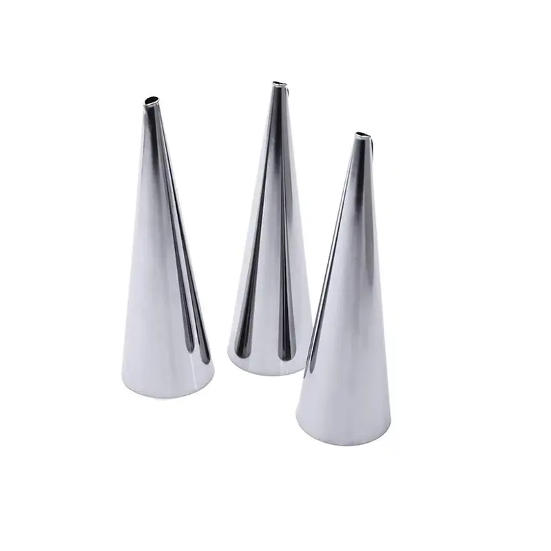 Home Accessories Stainless Steel Cream Horn Mold, 5pcs Kitchen Accessories Pastry Cone Shape Non-stick Cream Mould, Household Kitchen Products Croissant Mold 2