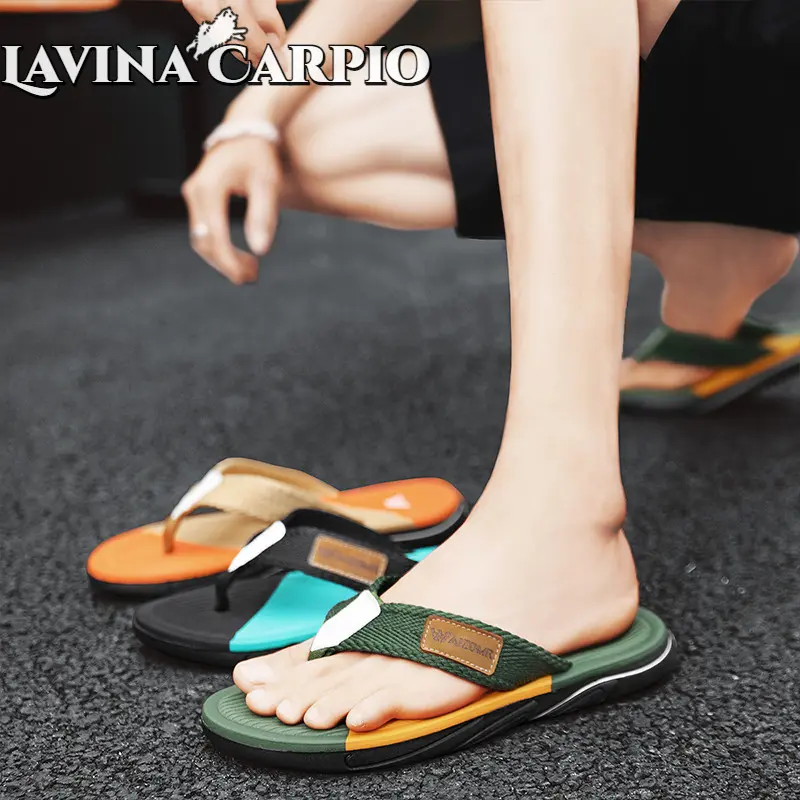Lavina cario new men's flip flops are breathable, non-slip and fashionable