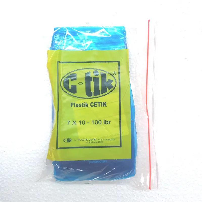 Plastik Klip 7 x 10cm isi 100 Lembar Biru Sablon Klip Obat 8.7 x 13cm Klip Obat 10x15 Sablon Biru 8