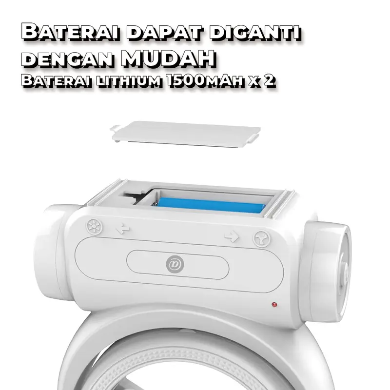 AOKI Kipas angin Meja Charger USB-C dapat dilipat lampu darurat 6.5inches tahan hingga 8Jam kipas  charger 3