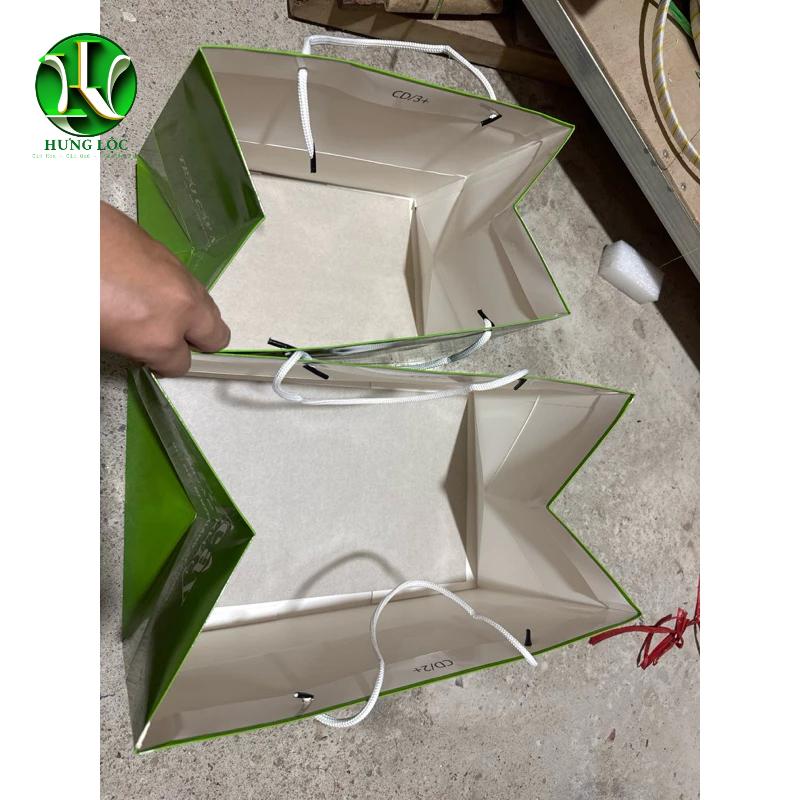 Túi giấy đựng giỏ trái cây, khay trái cây nhập khẩu 3kg 5kg cho giỏ size S M L 4