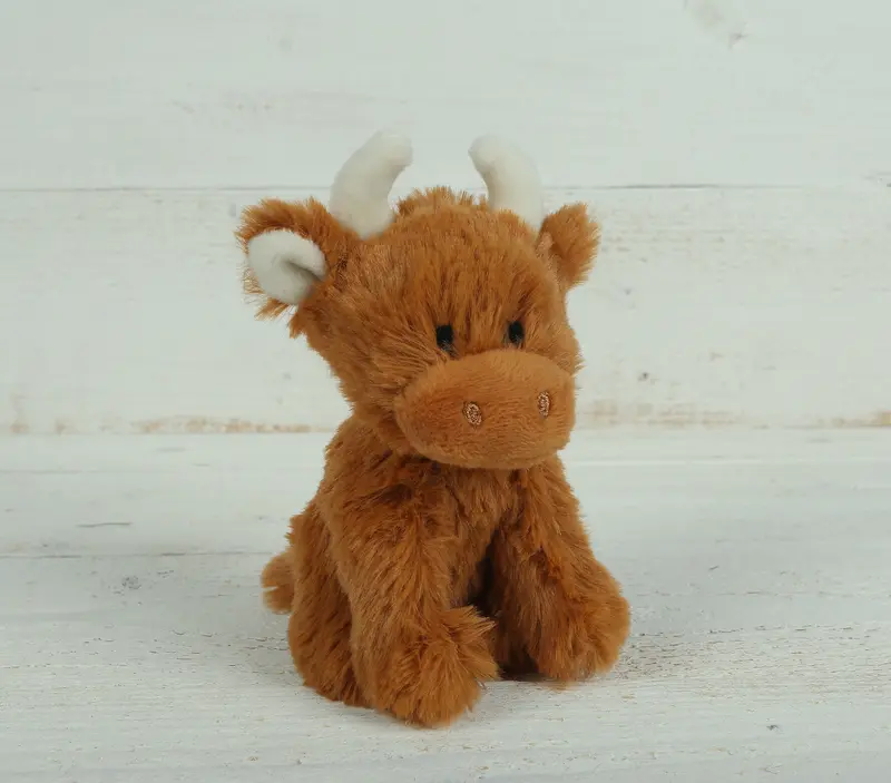 Official Jomanda Branded Mini Highland Brown Cow Soft Toy #SofterThanASoftThing 2