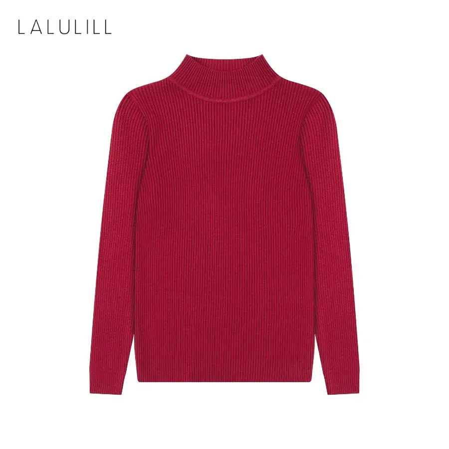 LALULILL Áo len tăm dài cổ 5P len QC - LALQC229
