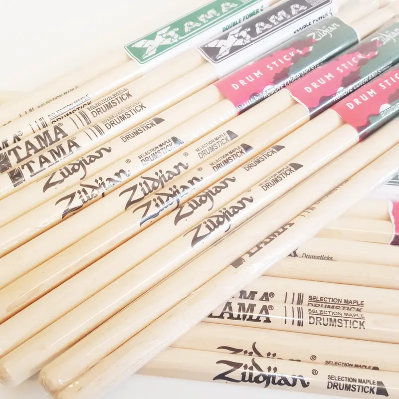 Stik Drum Bahan Maple Tanpa Sambungan (2pcs) - Stik Drum Murah - Stik Drum Bahan Kayu Maple Tanpa Sambungan 1