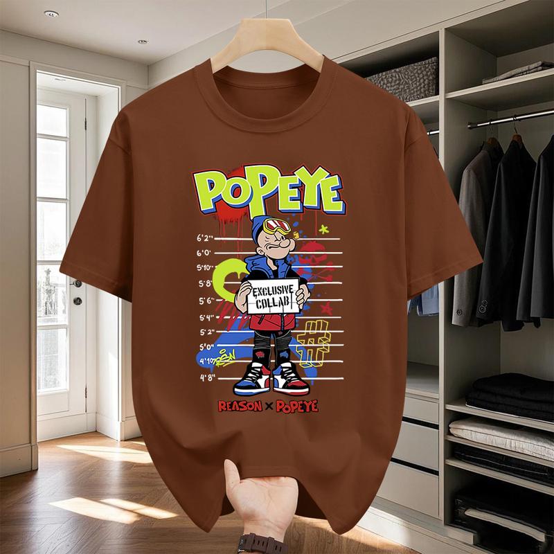 Product Introduction of Áo Thun Cotton Dáng Rộng Phong Cách Đường Phố Xu Hướng Cho Nam, Cá Tính, In Hình Graffiti, Thời Trang 9