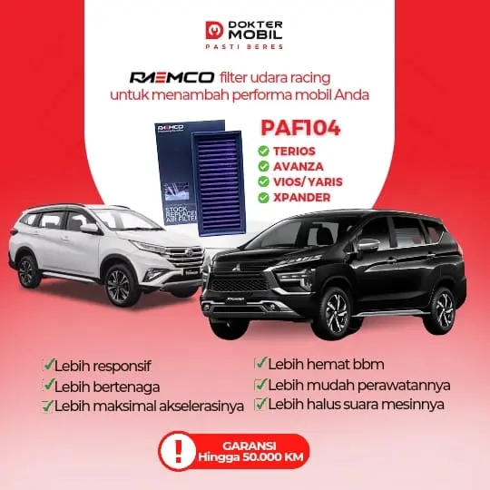 FILTER UDARA RACING (AVANZA 2015-2018, TERIOS 2017-2019, XPANDER 2017 - 2019, YARIS 2015, SIENTA)