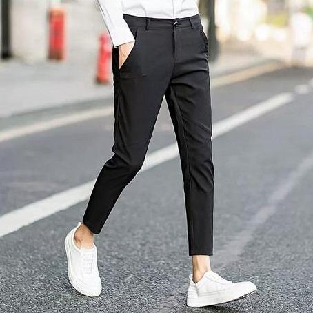[CÓ SIZE ĐẠI] HÀNG ĐẸP CO GIÃN MỀM MỊN MÁT QUẦN TÂY NAM ĐI HỌC ĐI LÀM CÔNG SỞ CAO CẤP ỐNG CÔN DÁNG BODY WIN69 Menswear Pants Màu Đen Z1 Ong thông thường giặt bằng nước lạnh quần dài