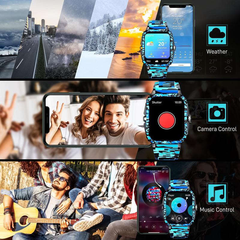EIGIIS KT71 Men's Smart Watch, 3ATM Waterproof Smart Watch, Sports Watch with Multiple Sports Modes, Long Standby Sports Watch for Smartphone, Perfect Gift 9