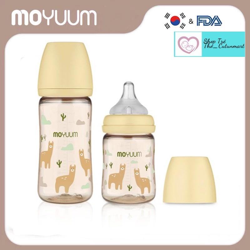 Bình sữa Moyuum cổ rộng PPSU đủ màu họa tiết 170ml/270ml - Sale giá tốt - Cho Bé