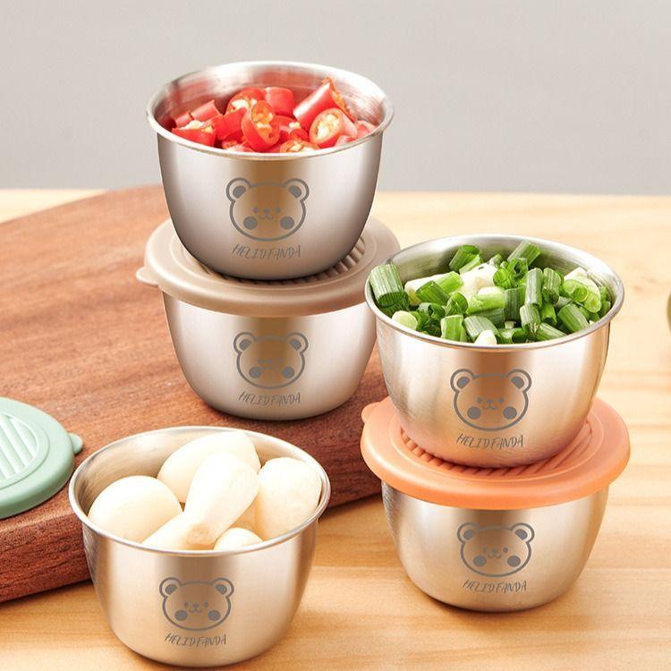 Stainless steel 304 mini sauce cup with lid, household tomato sauce salad small box, portable outdoor seasoning dipping dish 3