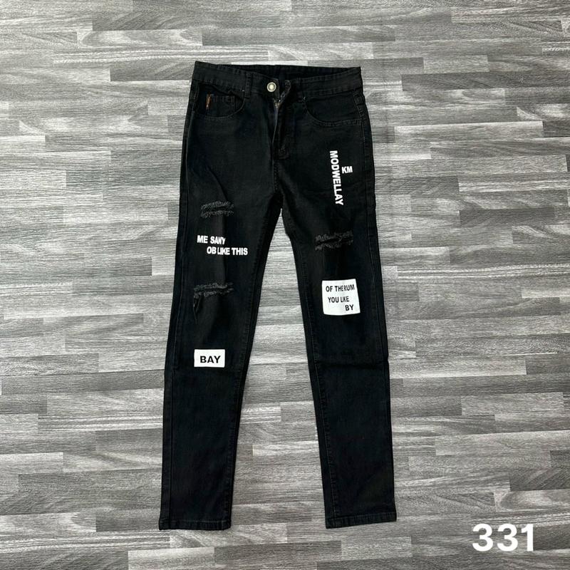Product Introduction of Quần jean dài nam đen phối phối rách, co giãn, trẻ trung năng động mẫu mới Menswaear Top 3