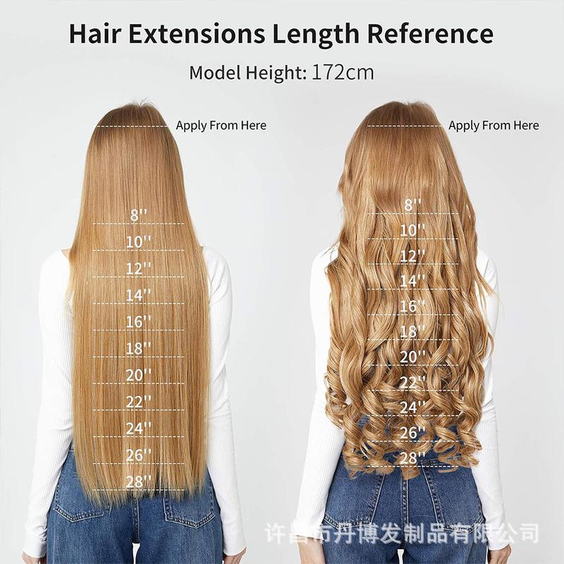 Product Introduction of Cross-border European and American seven-piece straight hair extensions, foreign trade wholesale, increase hair volume, natural invisible simulation wig extensions 5