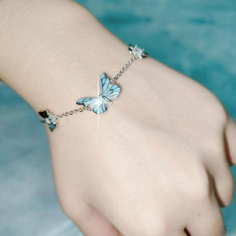 Product Introduction of Vòng Cổ Bướm Dạ Quang, Thiết Kế Ins Cao Cấp, Vòng Tay Bướm Thông Minh Dạ Quang Màu Xanh, Dành Cho Nữ, Phong Cách Mori, Dây Chuyền Xương Đòn Cực Quang Phụ Kiện 5