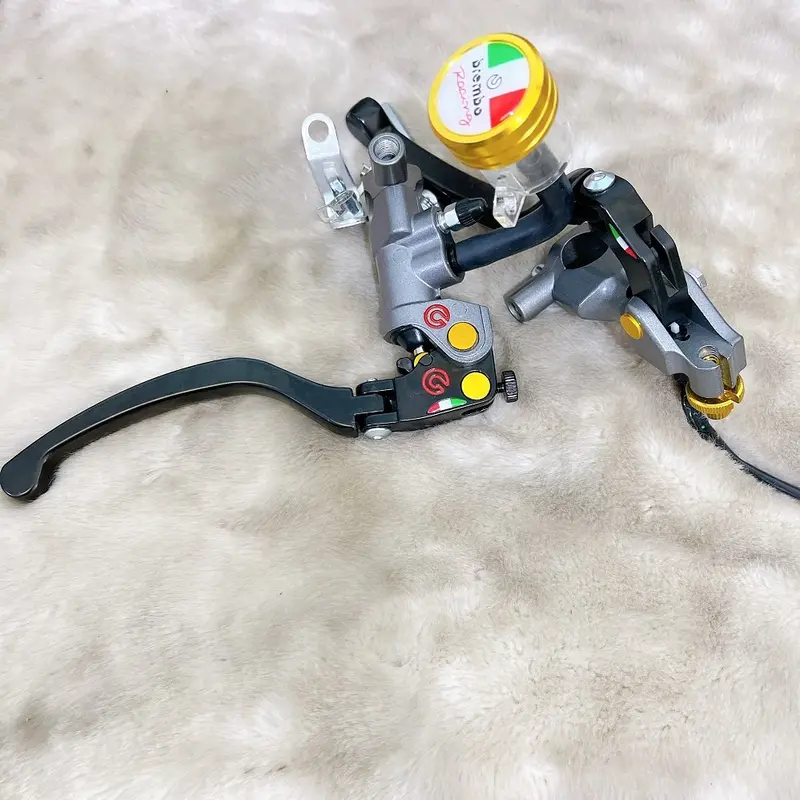 _Cặp Tay Thắng BREMBO RCS 19_ chốt vàng bình dầu vàng ánh kim Kèm Full phụ kiện Lắp đặt 2