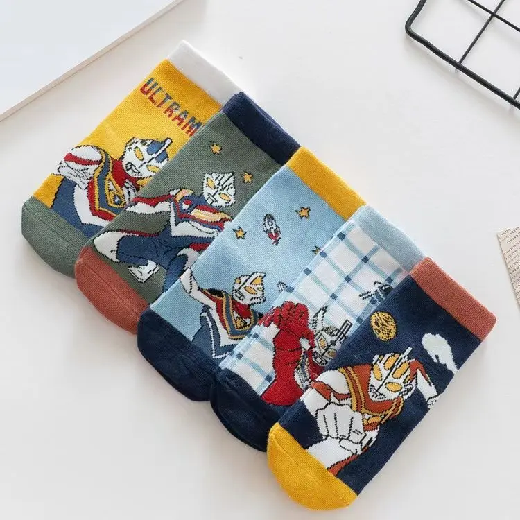 Tất Trẻ Em, Cho Mùa Thu Và Mùa Đông, Tất Ống Ultraman, Tất Bông Hoạt Hình, Cho Bé Trai, Thích Hợp Cho Học Sinh 1-12 Tuổi, Tất Trẻ Sơ Sinh Ấm Áp, Thích Hợp Cho Mùa Xuân Và Mùa Thu 5