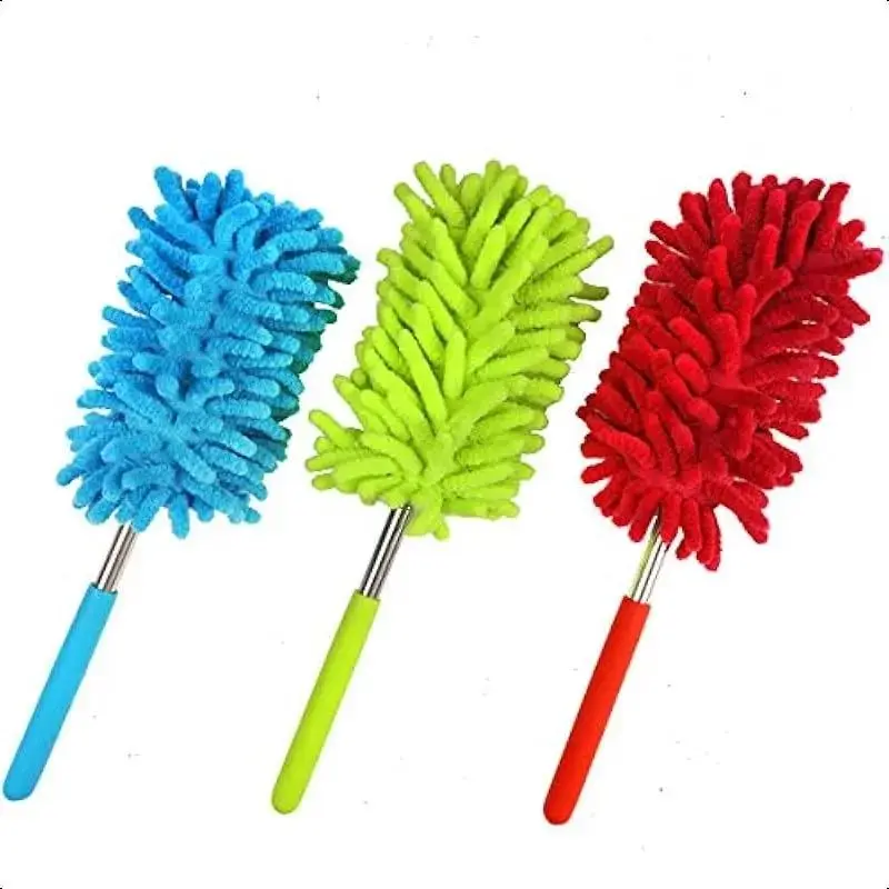 Retractable Duster, 3 Counts Washable Manual Dust Removal Brush, Cleaning Tool for Cleaning Computers, Air Conditioners, Homes, Offices 3