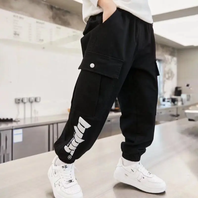 Quần dài thu đông cho bé trai, quần túi hộp thời trang cho trẻ em nam size 18-52kg mẫu ABC chất nỉ dày dặn 3