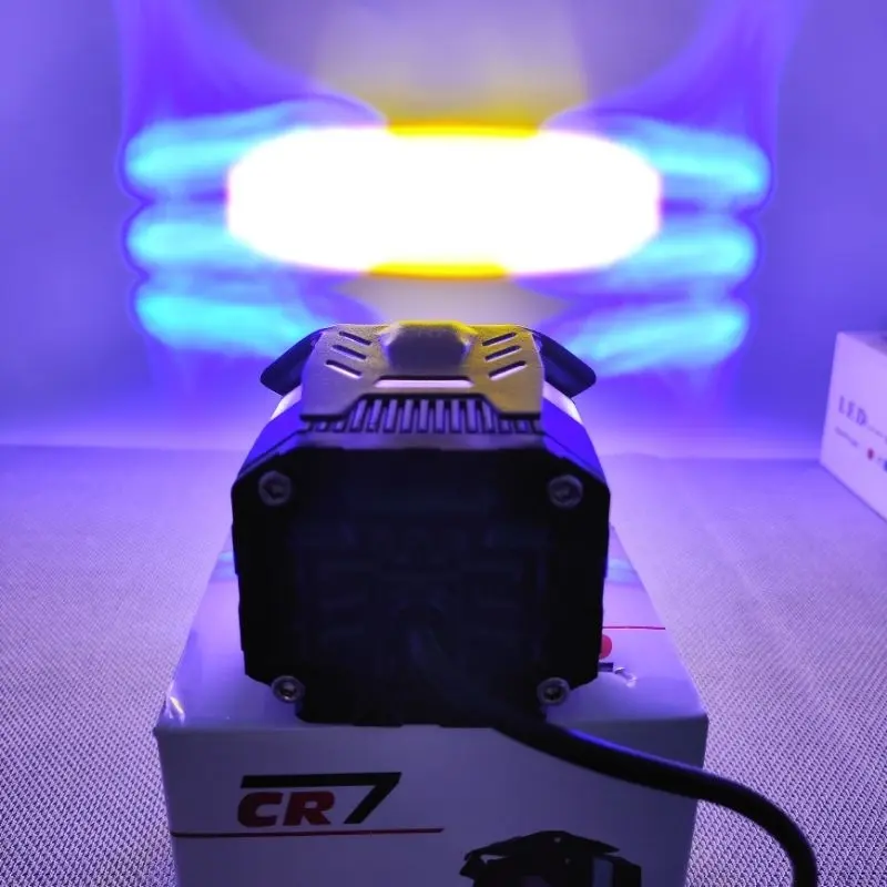 Lampu Tembak Laser 1 Mata Jauh Dekat Putih Kuning Plus Devil Red Blue 4 Mode High Low 4