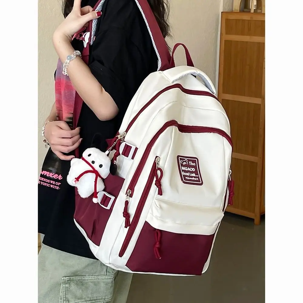[6159 People Collected] Girls High School Student Backpack, Lightweight, Large Capacity, Spine Protection, Durable, Versatile, Elementary, Middle, High School Backpack