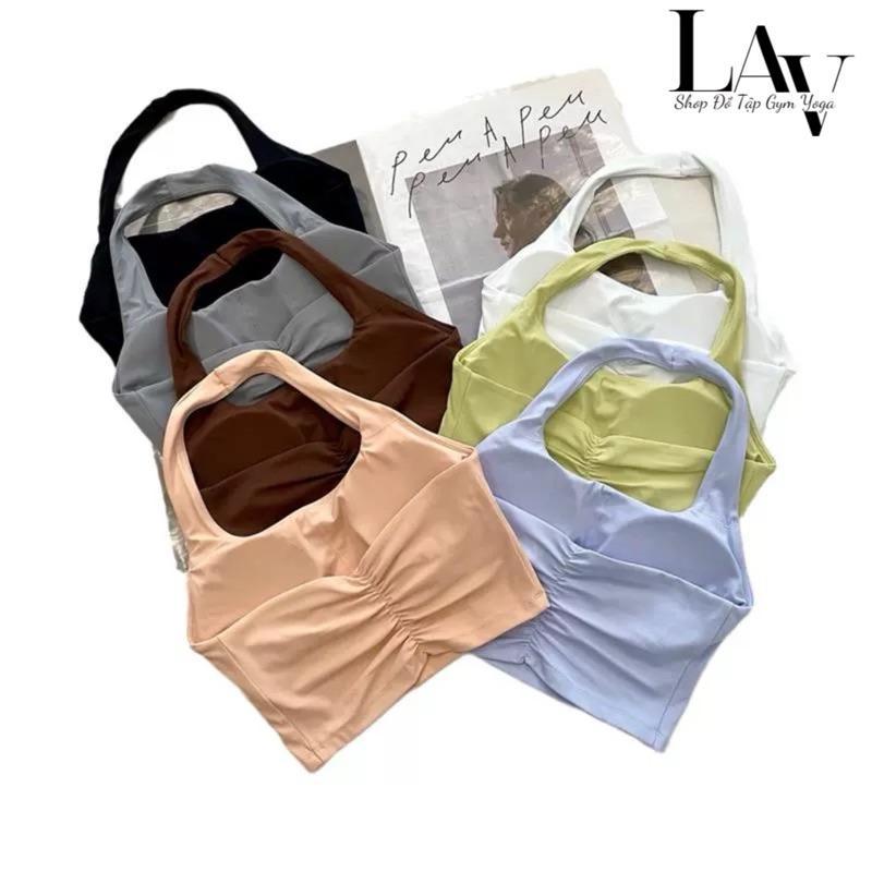 Áo bra tập gym yoga thể thao nữ áo bra yếm hở lưng có đệm mút - LAV Activewear